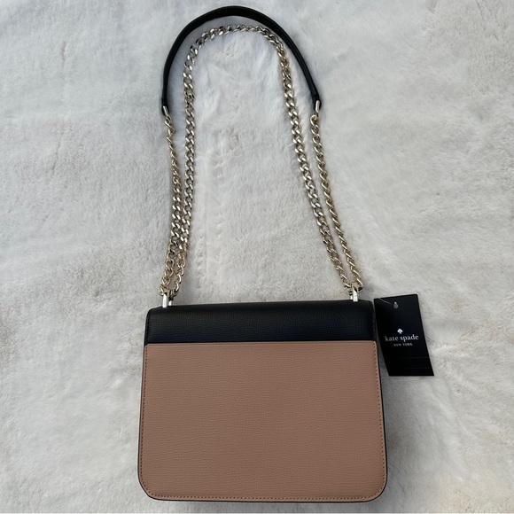 Kate Spade New York Remi Crossbody Black Tan and Cream with Chain K8519 NWT - Picture 3 of 16